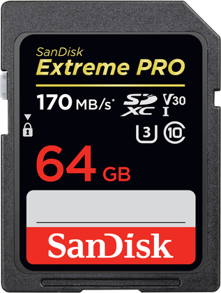 SanDisk 64GB SD Card V30 170MB Extreme Pro Bild 01