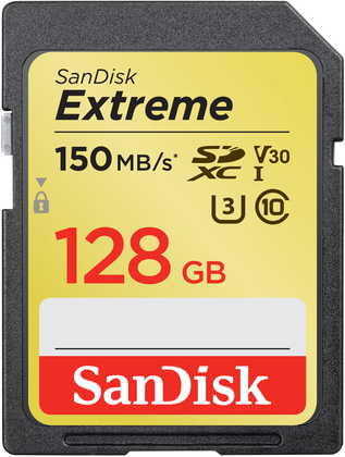 SanDisk 128GB SDXC UHS-I Card Extreme 150MB/s Bild 01