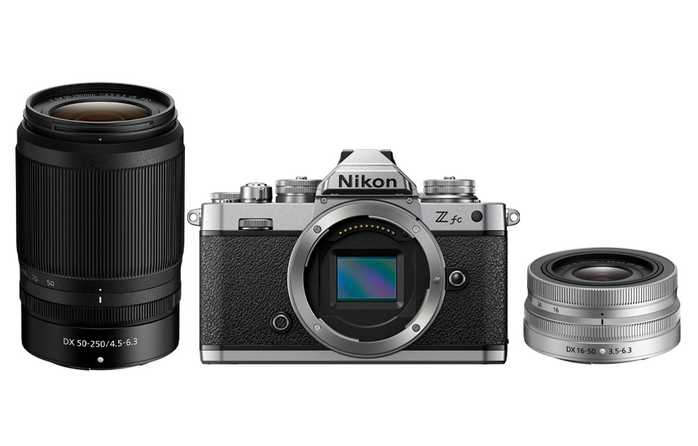 Nikon Z fc + 16–50 VR + 50–250 VR